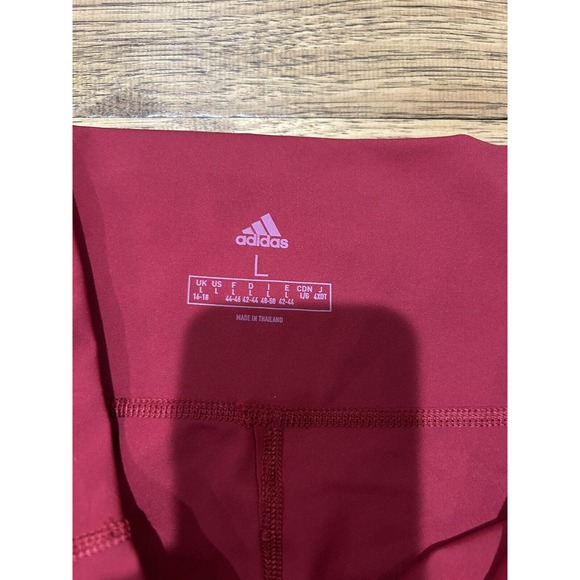 Adidas Women’s Red Circuit Tight 2 Leggings Size L NWT! - Picture 3 of 11